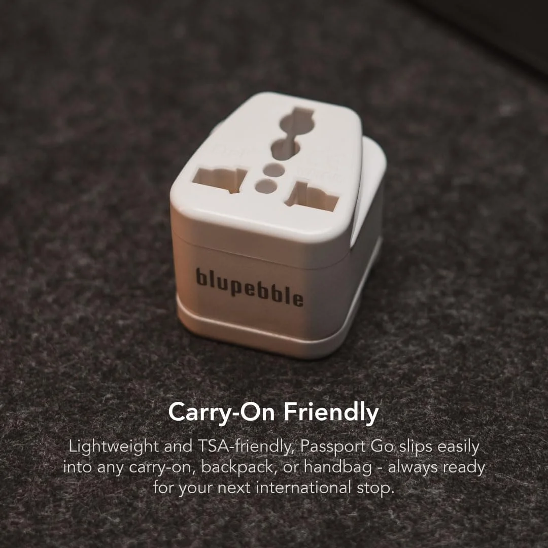 آداپتور مسافرتی جهانی PassPort Go | مبدل دوشاخه برای اتحادیه اروپا/انگلستان/ایالات متحده/استرالیا – سازگار در بیش از 150 کشور