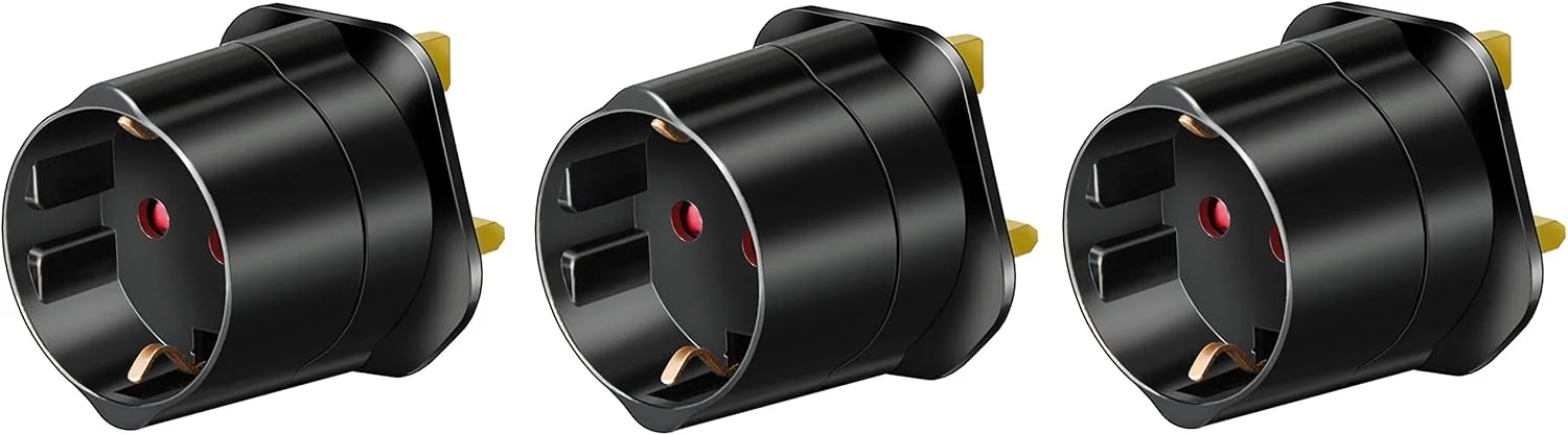 تبدیل دوشاخه برق مسافرتی EU به UK برننشتول مدل 1508533، مشکی