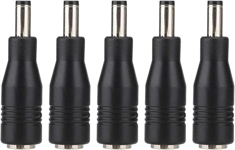 کیت آداپتور برق DC پنج عددی، مبدل پلاگ جهانی 7.4mm x 5.0mm به 5.5mm x 2.5mm نوک جک پلاگ DC برای منبع تغذیه و تست