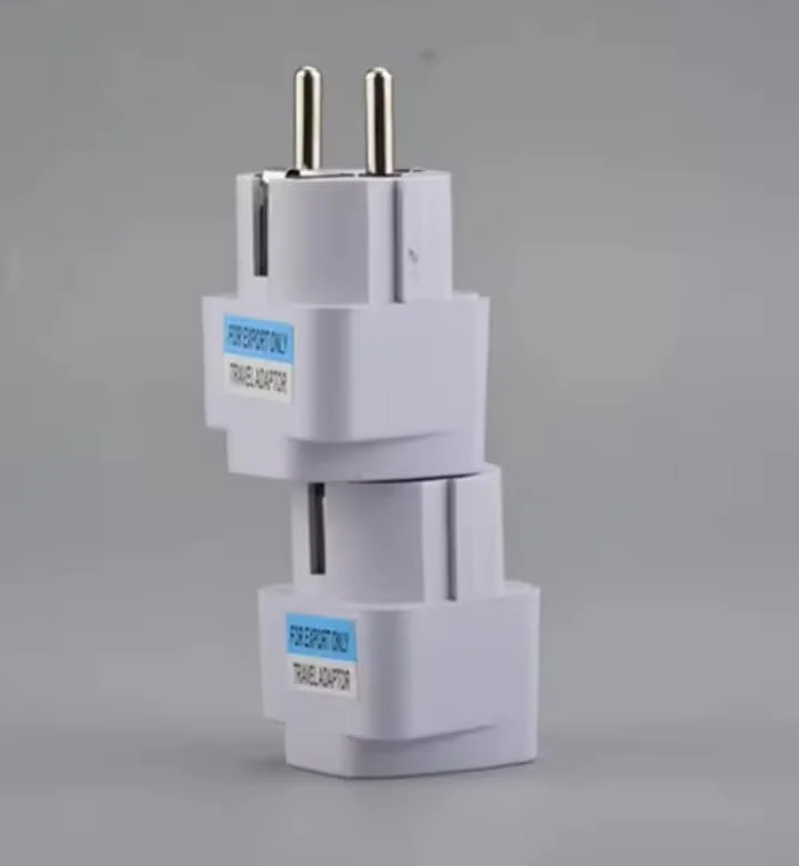 آداپتور برق مسافرتی مینیمالیستی، آداپتور دوشاخه نوع E/F، پریز بین المللی، تبدیل کننده دوشاخه جهانی به اروپایی برای آلمان، کره، اروپا و یونان