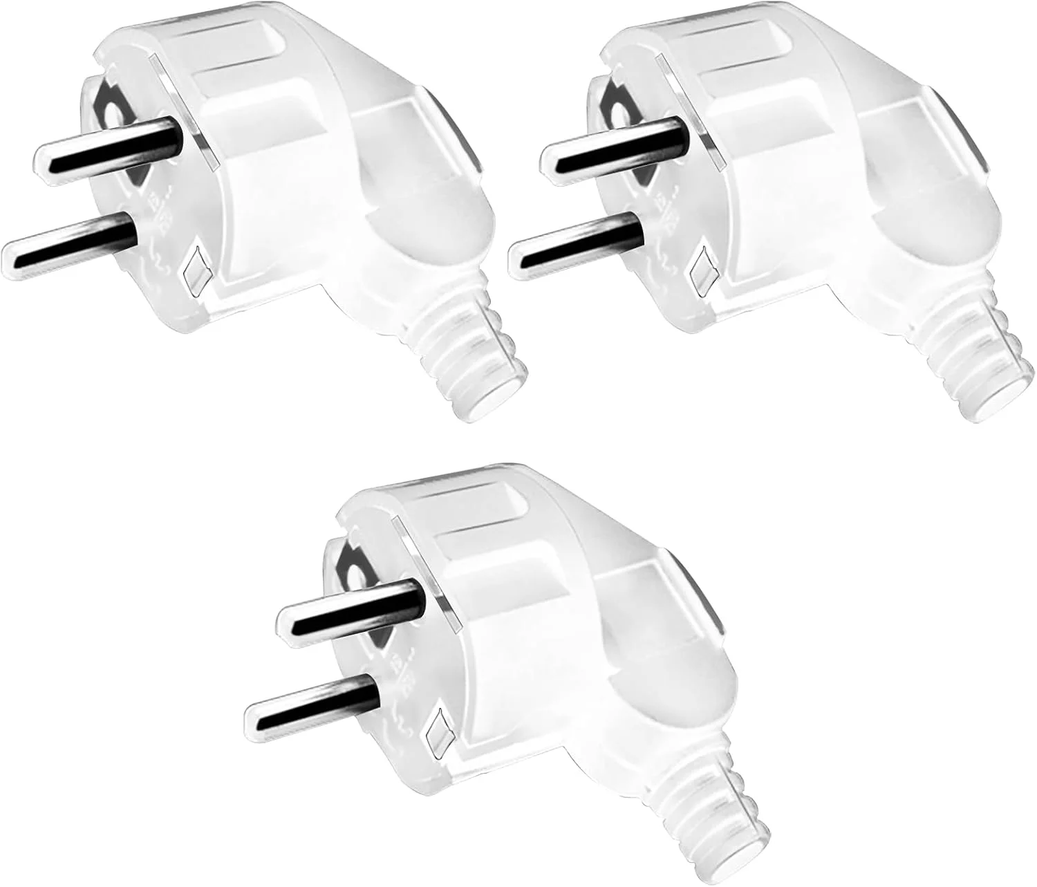 ۳ عدد آداپتور برق دوشاخه EU با پین ۴.۸ میلی‌متری، پلاستیکی ضد حریق، لوازم جانبی تبدیل شارژ خانگی و اداری (سفید)