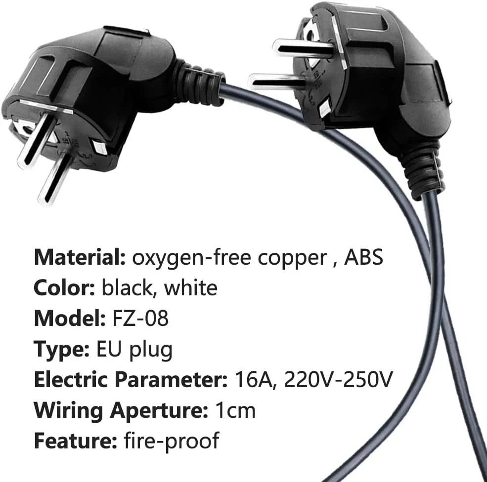 ۳ عدد آداپتور برق دوشاخه EU با پین ۴.۸ میلی‌متری، پلاستیکی ضد حریق، لوازم جانبی تبدیل شارژ خانگی و اداری (سفید)