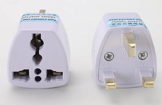آداپتور مسافرتی مینیمالیستی، تبدیل کننده دوشاخه آمریکا/کانادا/اروپا/استرالیا به دوشاخه امارات متحده عربی دبی انگلستان هنگ کنگ، آداپتور مسافرتی سوکت جهانی 3 پین برای سفر کاری تعطیلات هتل فرودگاه (سفید)