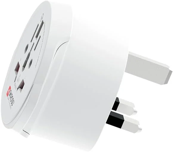 آداپتور مسافرتی SKROSS تبدیل دوشاخه جهانی به دوشاخه بریتانیایی، طراحی شده در سوئیس برای دستگاه ها از بیش از 220 کشور، 1.5002250 سفید آداپتور مسافرتی SKROSS تبدیل دوشاخه جهانی به دوشاخه بریتانیایی، طراحی شده در سوئیس برای دستگاه ها از بیش از 220 کشور، 1.5002250 سفید