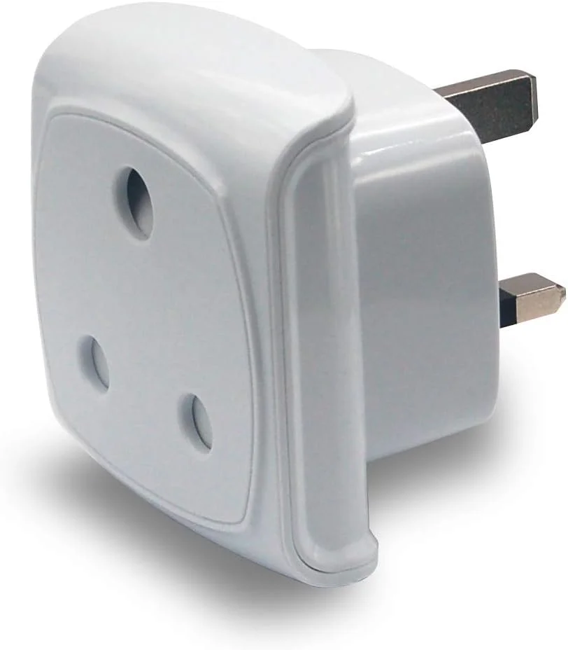 آداپتور دوشاخه بزرگ نوع M آفریقای جنوبی به پریز سه پین بریتانیا، تایید شده BS 8546، طراحی محافظت از ایمنی کودک، ضد حریق، فیوز 13 آمپر با شاتر ایمنی (سفید * 1 عدد) آداپتور دوشاخه بزرگ نوع M آفریقای جنوبی به پریز سه پین بریتانیا، تایید شده BS 8546، طراحی محافظت از ایمنی کودک، ضد حریق، فیوز 13 آمپر با شاتر ایمنی (سفید * 1 عدد)