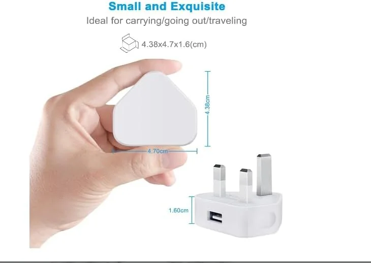 آداپتور دوشاخه USB 5V 1A برای شارژ دستگاه های الکترونیکی (دوشاخه UK، سفید) آداپتور دوشاخه USB 5V 1A برای شارژ دستگاه های الکترونیکی (دوشاخه UK، سفید)
