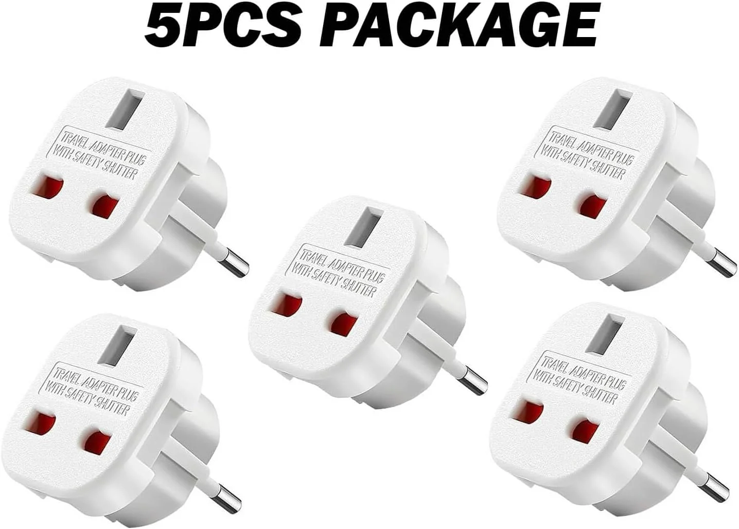 تبدیل دوشاخه بریتانیا به اروپا 5 عددی – تبدیل کننده مسافرتی نوع G به C/E/F برای اسپانیا، فرانسه، آلمان، ایتالیا، یونان، پرتغال، هلند – مجموعه آداپتور مسافرتی جمع و جور جهانی 3 پین به 2 پین بریتانیا/اروپا تبدیل دوشاخه بریتانیا به اروپا 5 عددی – تبدیل کننده مسافرتی نوع G به C/E/F برای اسپانیا، فرانسه، آلمان، ایتالیا، یونان، پرتغال، هلند – مجموعه آداپتور مسافرتی جمع و جور جهانی 3 پین به 2 پین بریتانیا/اروپا