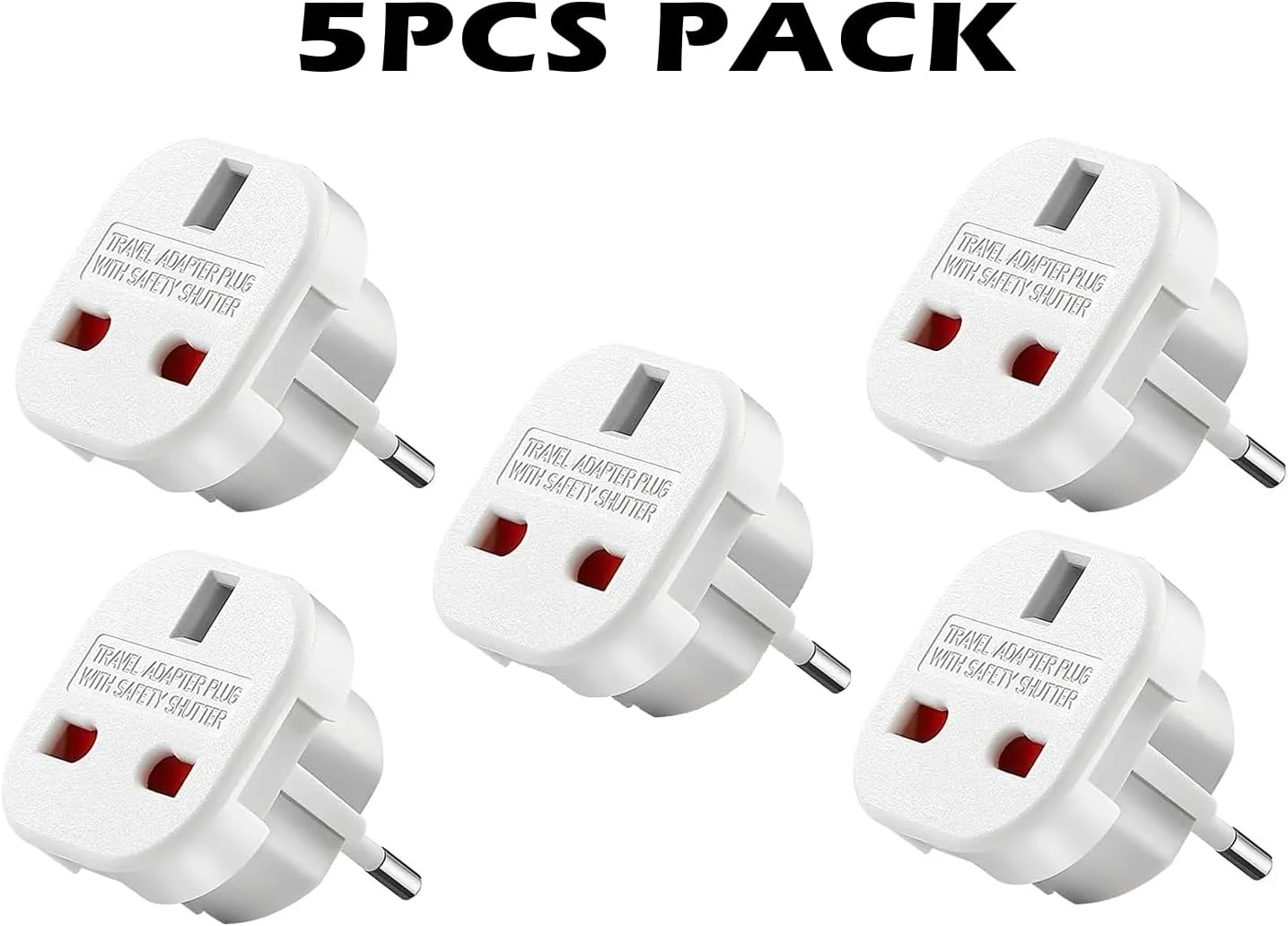 مجموعه 5 عددی تبدیل دوشاخه بریتانیا به اروپا – تبدیل کننده دوشاخه یونیورسال نوع G به نوع C/E/F – آداپتور برق اروپا برای اسپانیا، فرانسه، آلمان، ایتالیا، پرتغال، هلند مجموعه 5 عددی تبدیل دوشاخه بریتانیا به اروپا – تبدیل کننده دوشاخه یونیورسال نوع G به نوع C/E/F – آداپتور برق اروپا برای اسپانیا، فرانسه، آلمان، ایتالیا، پرتغال، هلند