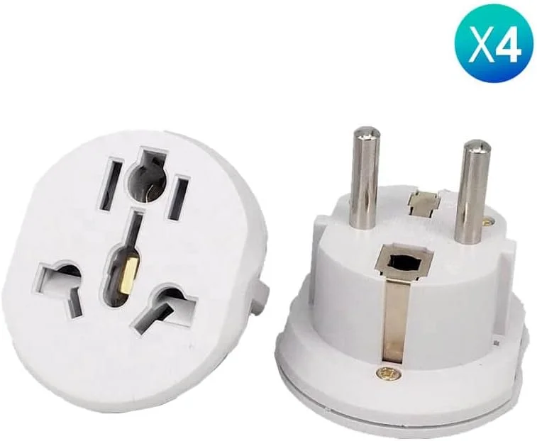 مبدل دوشاخه مسافرتی جهانی 4 عددی – امارات، ایالات متحده آمریکا، اتحادیه اروپا، انگلستان، استرالیا، چین به پریز عربستان سعودی/اتحادیه اروپا/آلمان – آداپتور دوشاخه برق برای تجارت، مسافرت، هتل، فرودگاه، لپ تاپ، تلفن همراه، موبایل (سفید) مبدل دوشاخه مسافرتی جهانی 4 عددی – امارات، ایالات متحده آمریکا، اتحادیه اروپا، انگلستان، استرالیا، چین به پریز عربستان سعودی/اتحادیه اروپا/آلمان – آداپتور دوشاخه برق برای تجارت، مسافرت، هتل، فرودگاه، لپ تاپ، تلفن همراه، موبایل (سفید)