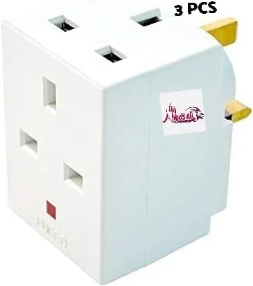 آداپتور سه راهی پریز برق عباسعلی، دوشاخه چندگانه فیوزدار، مناسب پریزهای برق انگلستان، 13 آمپر، 240 ولت AC، بسته 3 عددی آداپتور سه راهی پریز برق عباسعلی، دوشاخه چندگانه فیوزدار، مناسب پریزهای برق انگلستان، 13 آمپر، 240 ولت AC، بسته 3 عددی