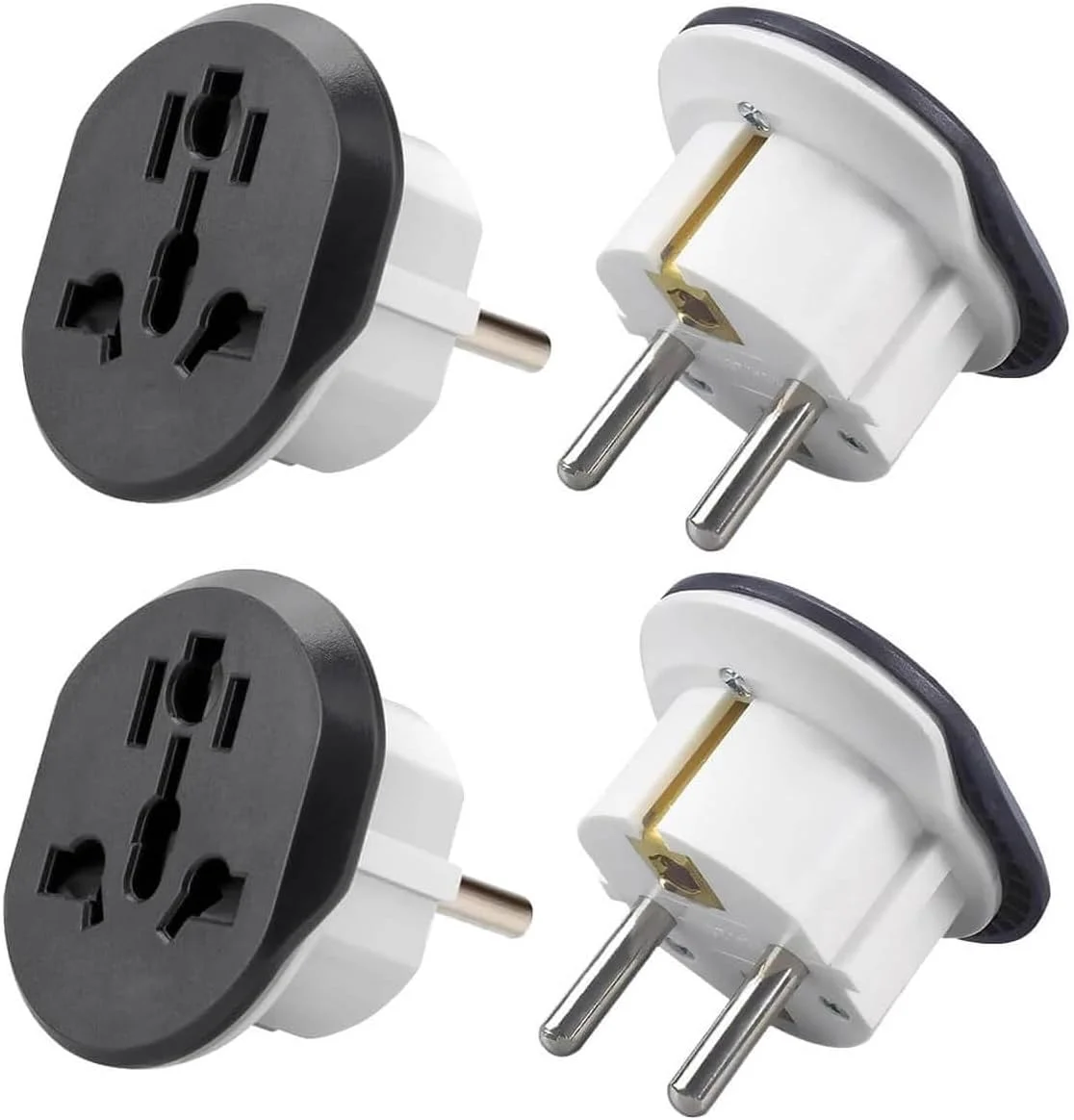 مبدل دوشاخه مسافرتی جهانی 4 عددی - امارات، آمریکا، انگلیس، استرالیا، چین به پریزهای عربستان سعودی، آلمان و اروپا - دوشاخه برق جمع و جور 250 ولت 16 آمپر برای لپ تاپ، تلفن، کار، مسافرت، فرودگاه، هتل - رنگ مشکی مبدل دوشاخه مسافرتی جهانی 4 عددی - امارات، آمریکا، انگلیس، استرالیا، چین به پریزهای عربستان سعودی، آلمان و اروپا - دوشاخه برق جمع و جور 250 ولت 16 آمپر برای لپ تاپ، تلفن، کار، مسافرت، فرودگاه، هتل - رنگ مشکی