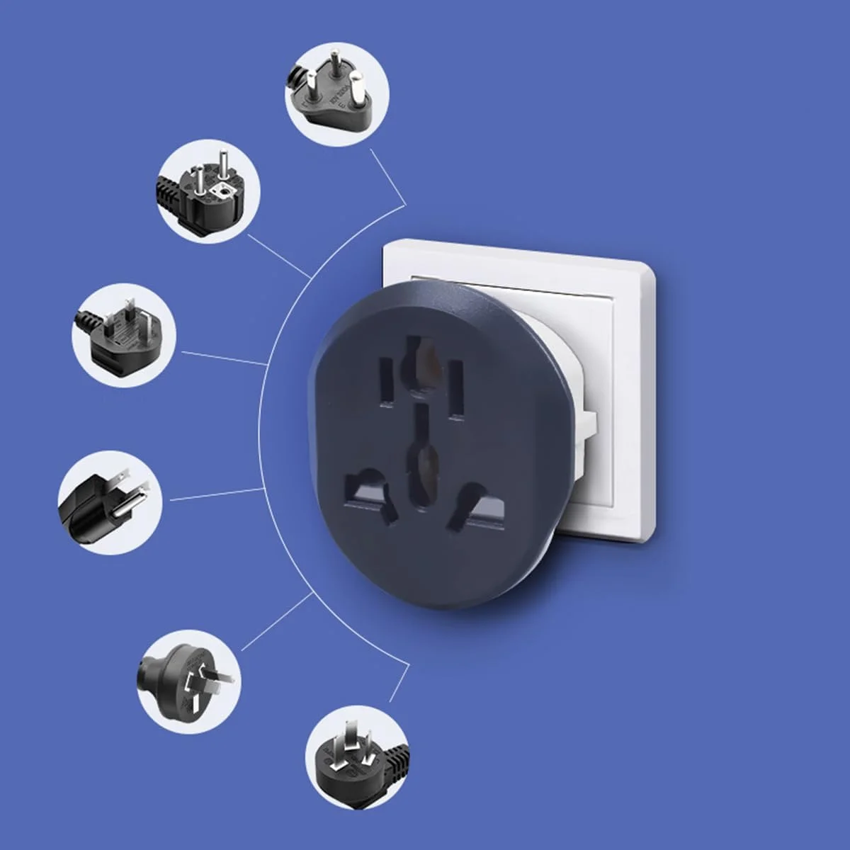 [ست 4 عددی] تبدیل دوشاخه، امارات، آمریکا، اروپا، انگلیس، استرالیا، چین به پریز عربستان سعودی/اروپا/آلمان، آداپتور مسافرتی، آداپتور مسافرتی پریز جهانی برای سفر کاری، تعطیلات، هتل، فرودگاه برای تلفن همراه، لپ تاپ