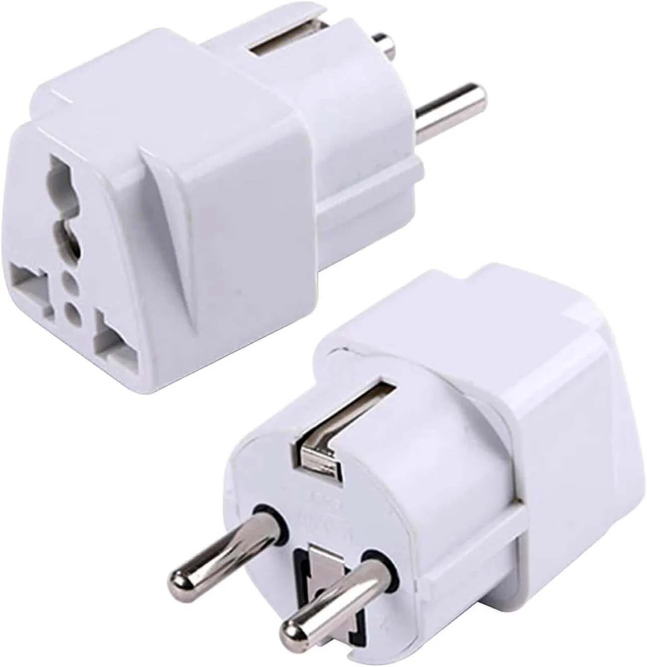 آداپتور دوشاخه جهانی EU – بسته 3 عددی تبدیل کننده برق UK US AU به اروپا – شارژر مسافرتی 2 پین برای آلمان، فرانسه، اسپانیا، ایتالیا، امارات متحده عربی – 250 ولت مطمئن و جمع و جور برای سفر جهانی آداپتور دوشاخه جهانی EU – بسته 3 عددی تبدیل کننده برق UK US AU به اروپا – شارژر مسافرتی 2 پین برای آلمان، فرانسه، اسپانیا، ایتالیا، امارات متحده عربی – 250 ولت مطمئن و جمع و جور برای سفر جهانی