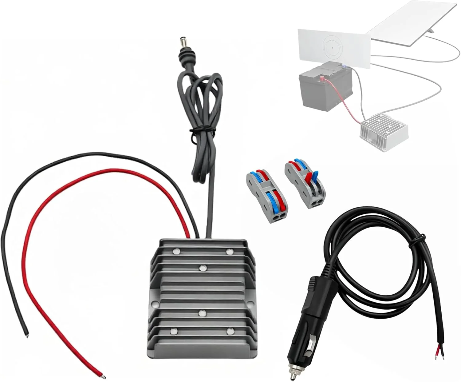 آداپتور تقویت کننده DC ولتاژ 12V (10-36V) به 57V 4.5A با سیم برق و فیش فندکی - سازگار با روتر Starlink Gen 3 - مبدل تقویت کننده ورودی 10-36V برای شارژ باتری لیتیومی/خودرو آداپتور تقویت کننده DC ولتاژ 12V (10-36V) به 57V 4.5A با سیم برق و فیش فندکی - سازگار با روتر Starlink Gen 3 - مبدل تقویت کننده ورودی 10-36V برای شارژ باتری لیتیومی/خودرو