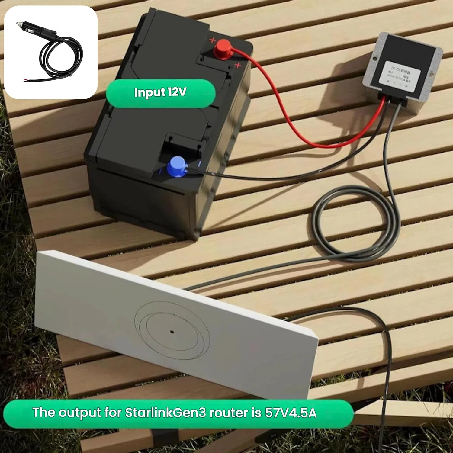 آداپتور تقویت کننده DC ولتاژ 12V (10-36V) به 57V 4.5A با سیم برق و فیش فندکی - سازگار با روتر Starlink Gen 3 - مبدل تقویت کننده ورودی 10-36V برای شارژ باتری لیتیومی/خودرو آداپتور تقویت کننده DC ولتاژ 12V (10-36V) به 57V 4.5A با سیم برق و فیش فندکی - سازگار با روتر Starlink Gen 3 - مبدل تقویت کننده ورودی 10-36V برای شارژ باتری لیتیومی/خودرو