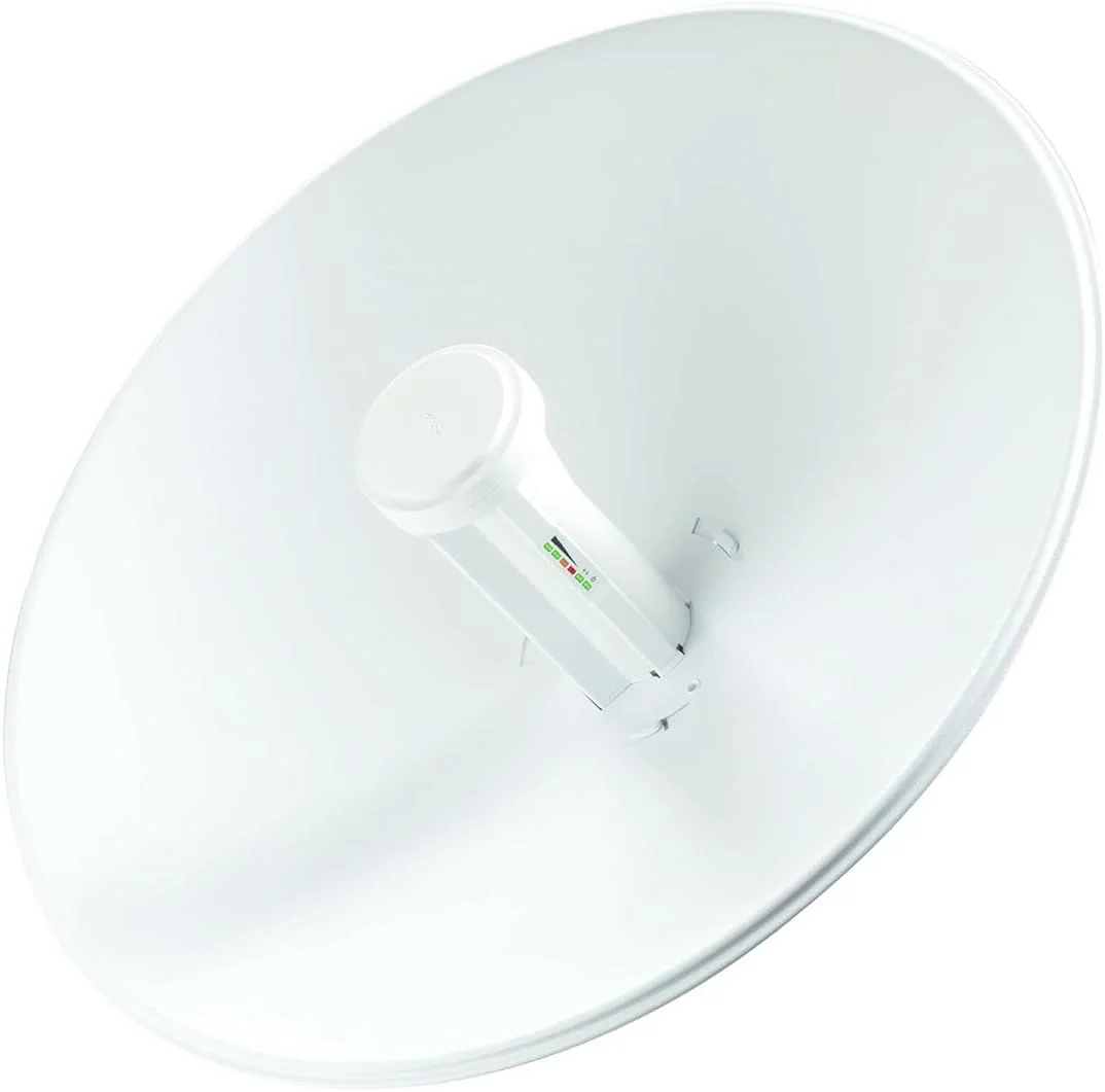 یوبیکیوتی نتورکس پاور بیم PBE-M5-400 Airmax با عملکرد بالا و آنتن صفحه ای 25dBi، 802.11A/N، 5.1-5.8GHz