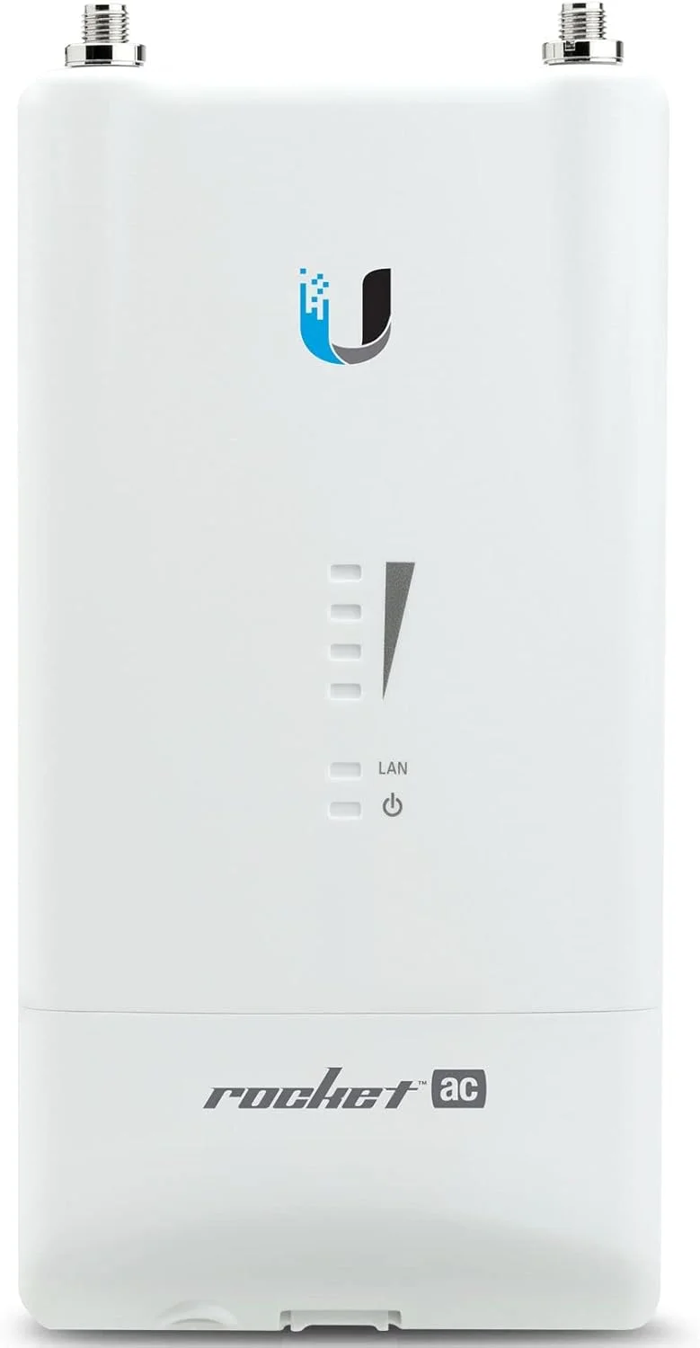 اکسس پوینت وایرلس یوبیکیوتی نتورکس Rocket 5ac Lite (5150-5875, -40-80 °C, 256-QAM, RP-SMA, سفید, 5-95%)