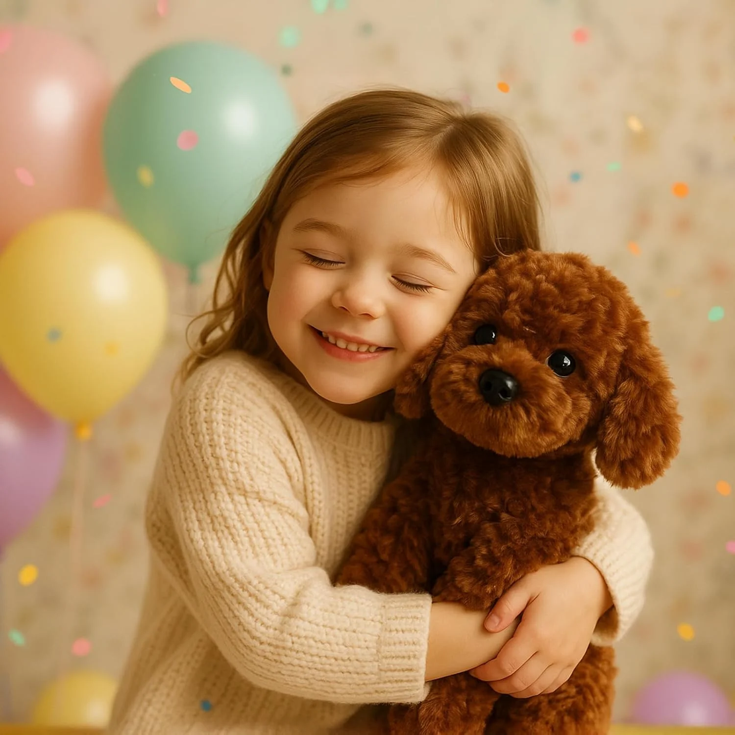 عروسک پولیشی لابرادودل، حیوان عروسکی پودل قرمز پشمالو، 32 سانتی متر - ایده آل برای کودکان و نوزادان، تولد عروسک پولیشی لابرادودل، حیوان عروسکی پودل قرمز پشمالو، 32 سانتی متر - ایده آل برای کودکان و نوزادان، تولد