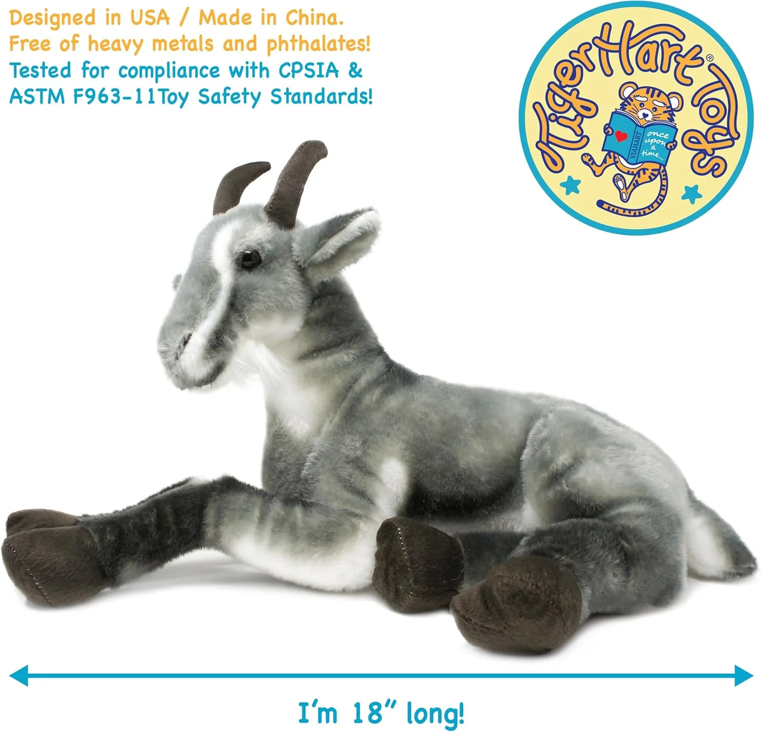 ویاهارت پاتریک بز کوتوله | عروسک پولیشی بزرگ 48 سانتیمتری | از Tiger Tale Toys ویاهارت پاتریک بز کوتوله | عروسک پولیشی بزرگ 48 سانتیمتری | از Tiger Tale Toys