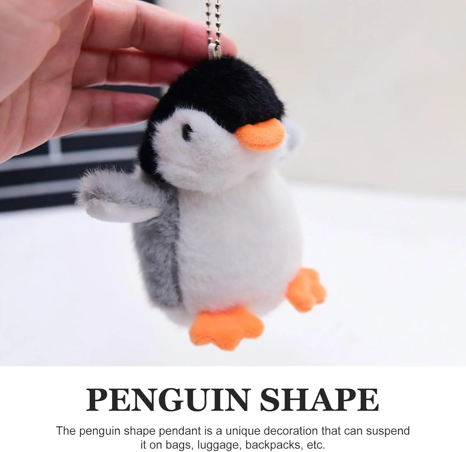 آویز پنگوئن پولیشی بامزه، آویز عروسکی دوست داشتنی برای کیف، چمدان و کوله پشتی، هدیه تولد و روز عشق، 2 عدد
