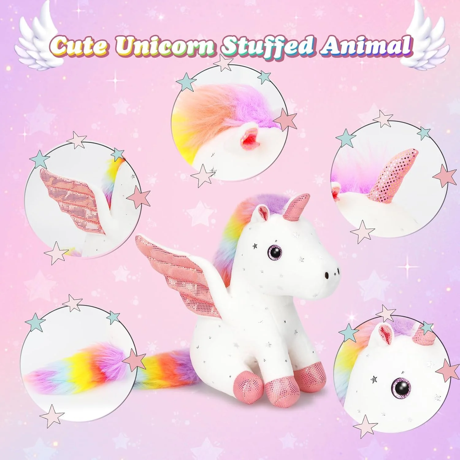 اسباب بازی های تک شاخ برای دختران 6-10 ساله، عروسک های پولیشی تک شاخ اسباب بازی کودکان 5 6 7 8 9 10 11 12 ساله با پولیش تک شاخ، ست هدیه تک شاخ برای دختران، هدیه تک شاخ پولیشی نرم برای دختران 4-6 ساله ایده هدیه تولد