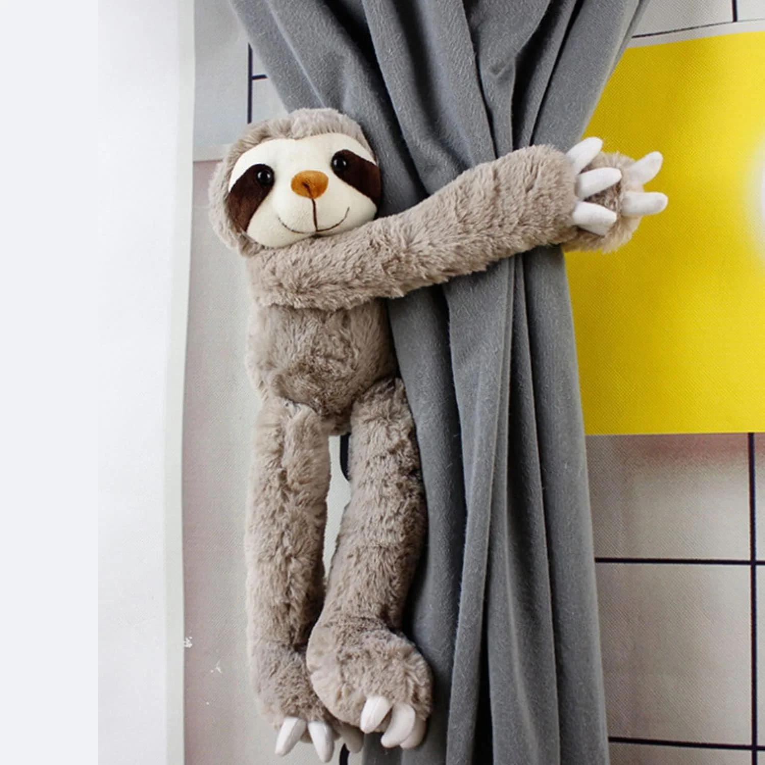 آویز تنبل قهوه ای 30 سانتی متری، بسته 2 عددی حیوانات عروسکی پولیشی فوق العاده نرم با طراحی واقعی اتصال دست و پا، هدیه یا جایزه عالی برای نوجوانان، بزرگسالان، دکوراسیون