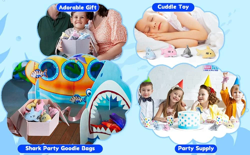 ست 12 عددی مینی عروسک کوسه نرم و لطیف، هدیه مهمانی، اسباب بازی حیوانات اقیانوسی کوچک برای نوزادان، کودکان، پر کردن جوراب، 10 سانتی متر (صورتی، آبی، خاکستری، زرد) ست 12 عددی مینی عروسک کوسه نرم و لطیف، هدیه مهمانی، اسباب بازی حیوانات اقیانوسی کوچک برای نوزادان، کودکان، پر کردن جوراب، 10 سانتی متر (صورتی، آبی، خاکستری، زرد)