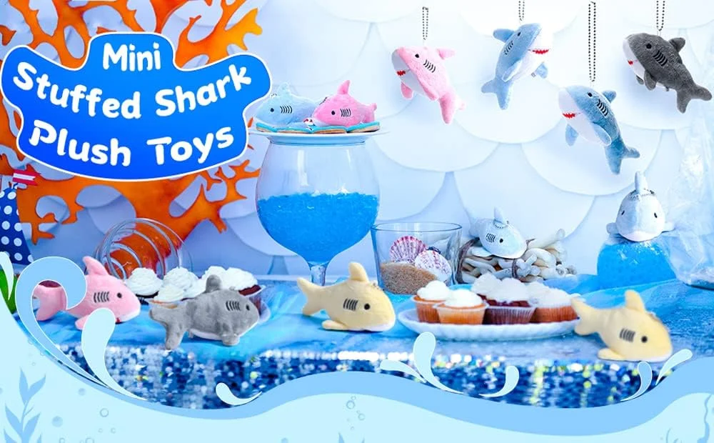 ست 12 عددی مینی عروسک کوسه نرم و لطیف، هدیه مهمانی، اسباب بازی حیوانات اقیانوسی کوچک برای نوزادان، کودکان، پر کردن جوراب، 10 سانتی متر (صورتی، آبی، خاکستری، زرد) ست 12 عددی مینی عروسک کوسه نرم و لطیف، هدیه مهمانی، اسباب بازی حیوانات اقیانوسی کوچک برای نوزادان، کودکان، پر کردن جوراب، 10 سانتی متر (صورتی، آبی، خاکستری، زرد)