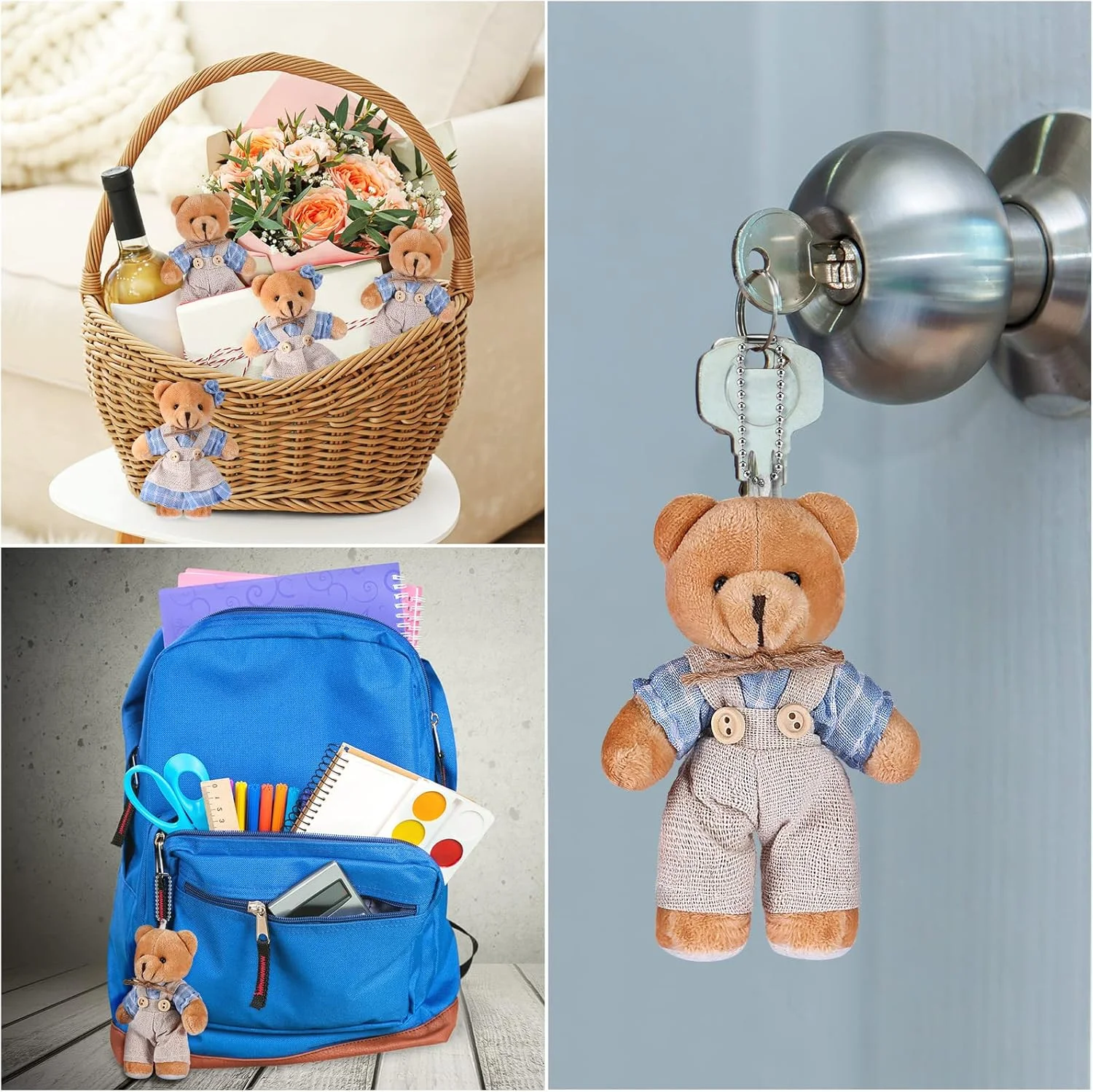 اسکایلیتی 12 عدد مینی خرس عروسکی، خرس های زوج مینی با لباس های گونی، اسباب بازی های خرس کوچک برای تزئینات تولد عروسی لوازم مهمانی کریسمس (آبی، سفید، سبک زیبا) اسکایلیتی 12 عدد مینی خرس عروسکی، خرس های زوج مینی با لباس های گونی، اسباب بازی های خرس کوچک برای تزئینات تولد عروسی لوازم مهمانی کریسمس (آبی، سفید، سبک زیبا)