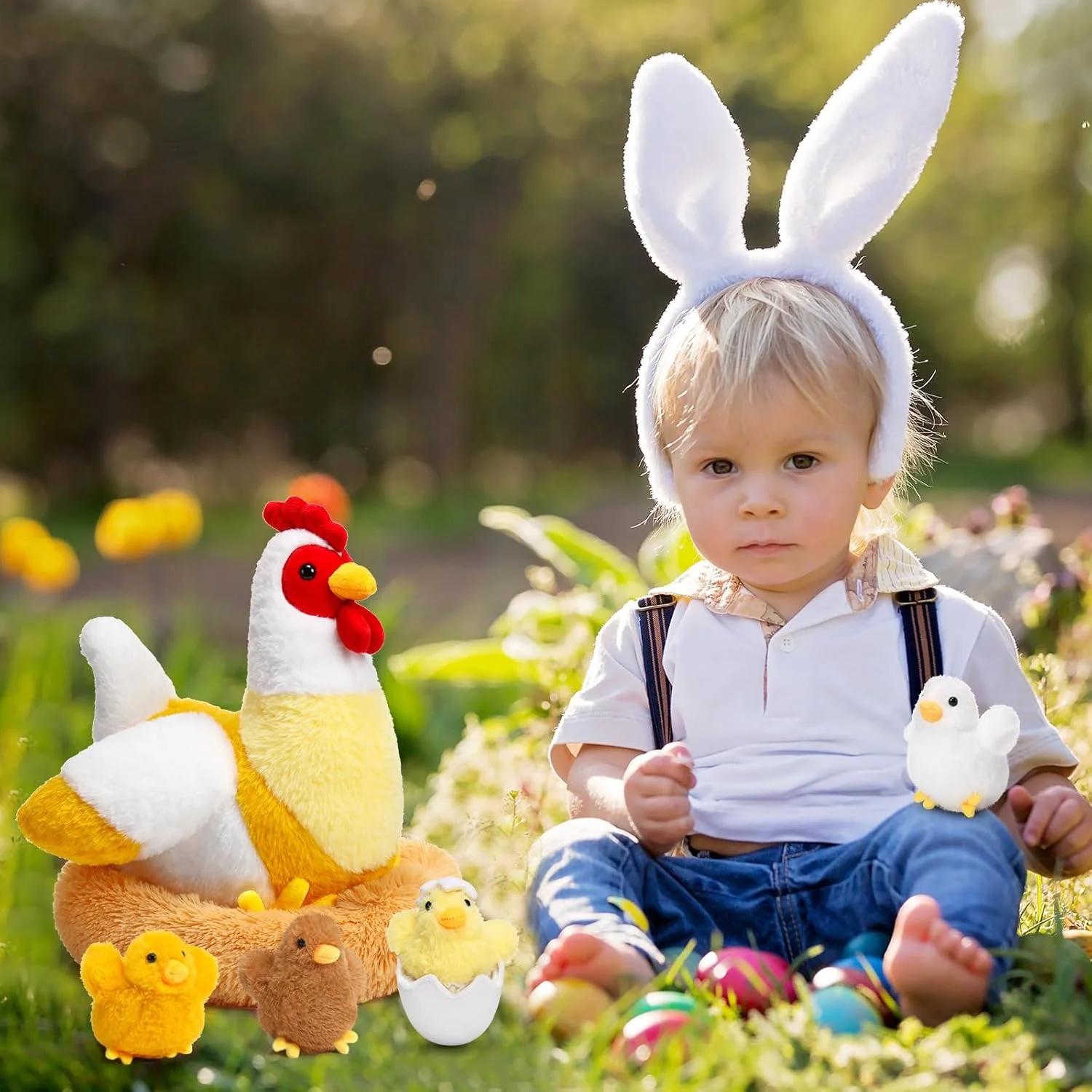 عروسک مرغ پولیشی Skylety با شکم زیپدار، لانه مرغ و جوجه کوچک برای تزئینات کریسمس و مهمانیها (مدل بامزه) عروسک مرغ پولیشی Skylety با شکم زیپدار، لانه مرغ و جوجه کوچک برای تزئینات کریسمس و مهمانیها (مدل بامزه)