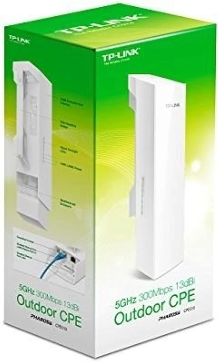 سی پی ای بیرونی TP-LINK CPE510 5GHz 300Mbps WiFi 13dBi برای انتقال داده بی سیم تا 15 کیلومتر