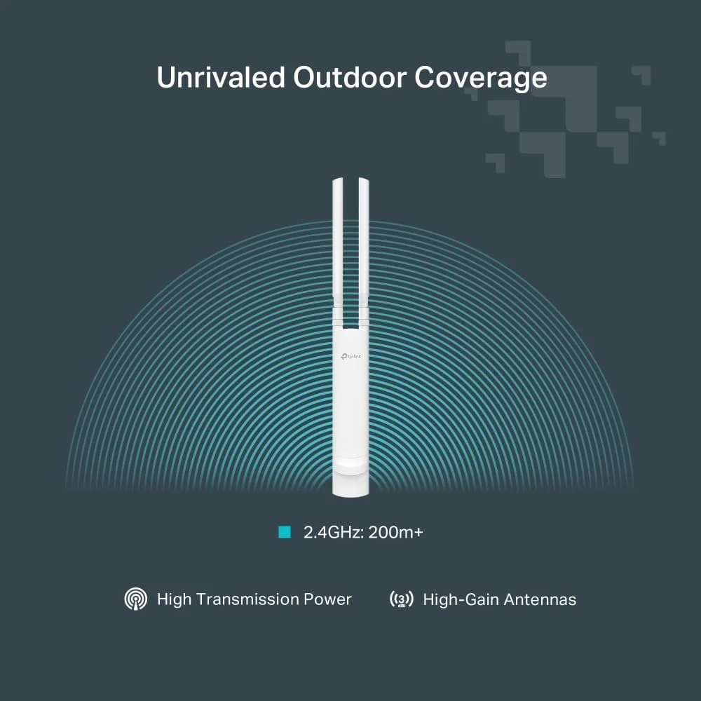 اکسس پوینت بیرونی بی سیم TP-Link Festa F41-Outdoor N300 | ابر رایگان | IP65 + محافظت در برابر صاعقه 6 کیلوولت | PoE غیرفعال با انژکتور PoE | شبکه خود سازماندهی اکسس پوینت بیرونی بی سیم TP-Link Festa F41-Outdoor N300 | ابر رایگان | IP65 + محافظت در برابر صاعقه 6 کیلوولت | PoE غیرفعال با انژکتور PoE | شبکه خود سازماندهی