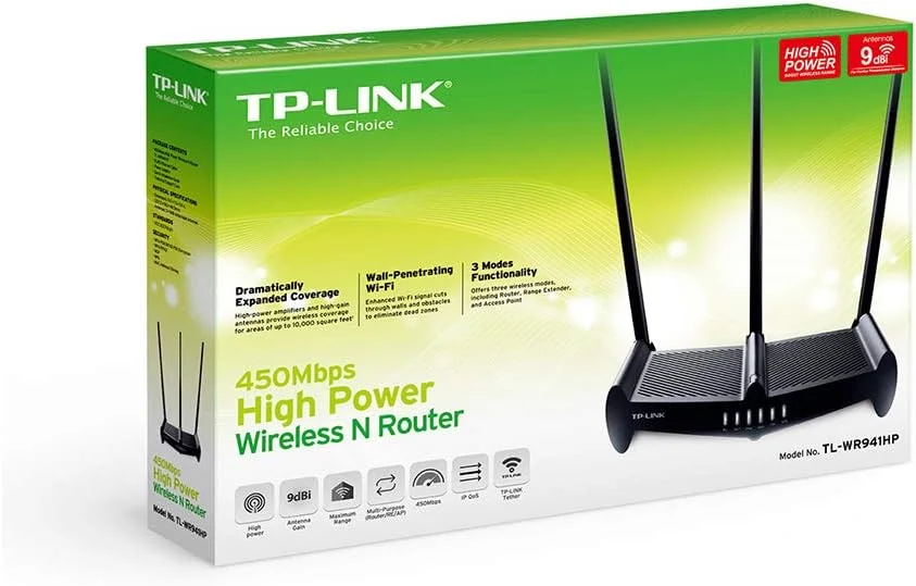 روتر بیسیم N پرقدرت 450Mbps تیپیلینک مدل TL-WR941HP روتر بیسیم N پرقدرت 450Mbps تیپیلینک مدل TL-WR941HP