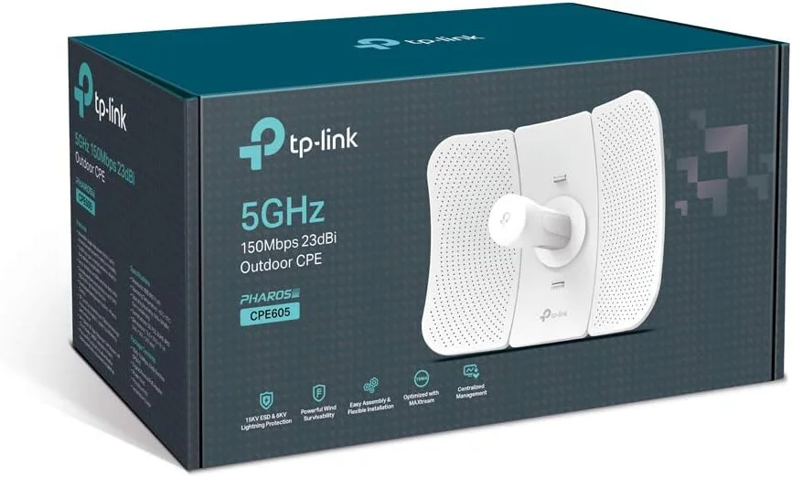 اکسس پوینت/ CPE بیرونی TP-Link 5GHz 150Mbps 23dBi با توان بالا، 802.11n/a، آنتن دو قطبی 23dBi، POE غیرفعال (CPE605) اکسس پوینت/ CPE بیرونی TP-Link 5GHz 150Mbps 23dBi با توان بالا، 802.11n/a، آنتن دو قطبی 23dBi، POE غیرفعال (CPE605)