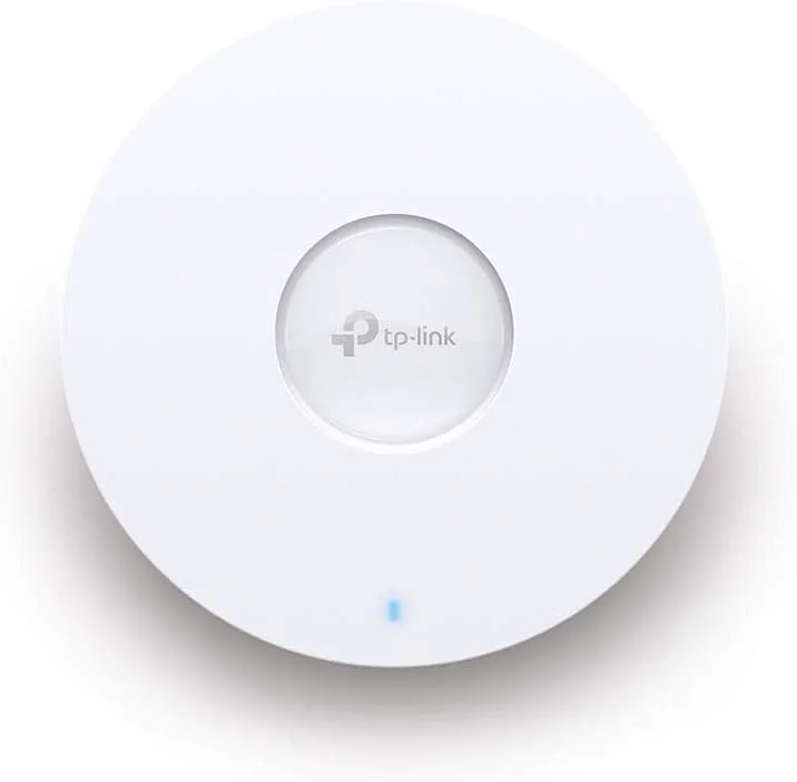 اکسس پوینت TP-Link EAP610، اکسس پوینت بی سیم گیگابیتی دو بانده AX1800 Wi-Fi 6، شامل آداپتور برق، Omada Mesh، پشتیبانی از PoE+Powered یا DC، نصب روی دیوار یا سقف، کنترل نرم افزار رایگان