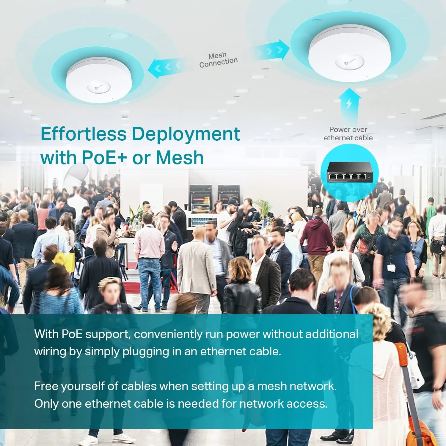 بسته 5 عددی اکسس پوینت وایرلس فوق باریک TP-Link EAP613 بدون آداپتور DC | Omada True Wi-Fi 6 AX1800 | مش، رومینگ یکپارچه، WPA3، MU-MIMO | کنترل از راه دور و برنامه | تغذیه از طریق PoE+ | گزینه های کنترل چندگانه بسته 5 عددی اکسس پوینت وایرلس فوق باریک TP-Link EAP613 بدون آداپتور DC | Omada True Wi-Fi 6 AX1800 | مش، رومینگ یکپارچه، WPA3، MU-MIMO | کنترل از راه دور و برنامه | تغذیه از طریق PoE+ | گزینه های کنترل چندگانه