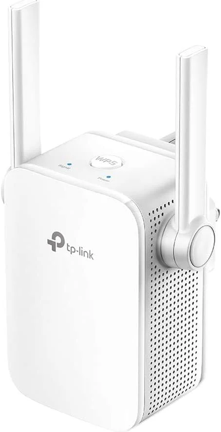 تقویت کننده محدوده جهانی TP-Link N300، توسعه دهنده پهنای باند/Wi-Fi، تقویت کننده/نقطه اتصال Wi-Fi با 1 پورت اترنت و 2 آنتن خارجی، اتصال و پخش آسان، حالت نقطه دسترسی داخلی، دوشاخه UK (TL-WA855RE)
