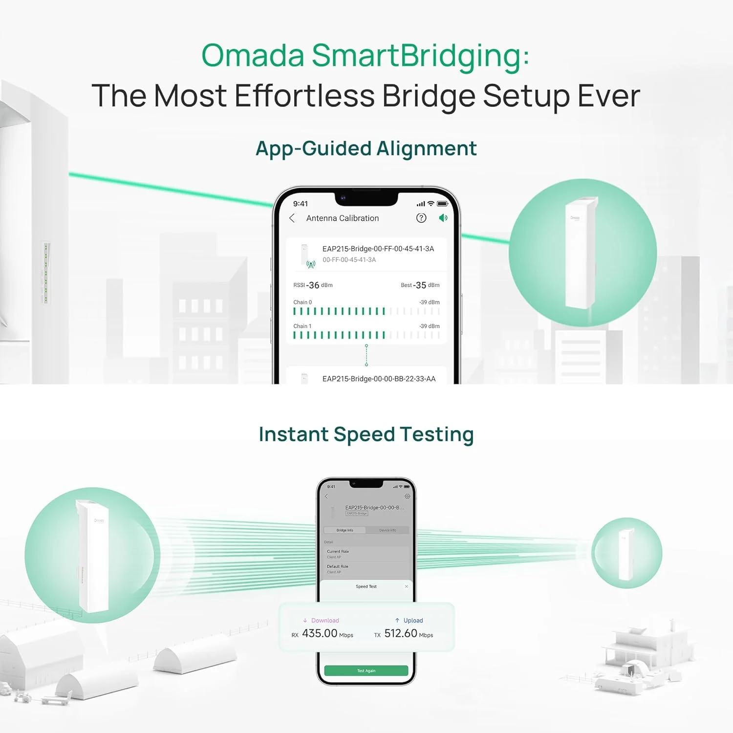 کیت بریج TP-Link Omada EAP215-Bridge | بریج بیسیم نقطه به نقطه 5 گیگاهرتز 867 مگابیت بر ثانیه | اکسس پوینت داخلی/خارجی دوربرد، 4.8 کیلومتر | مش، MU-MIMO | یکپارچه SDN | دسترسی ابری و برنامه Omada کیت بریج TP-Link Omada EAP215-Bridge | بریج بیسیم نقطه به نقطه 5 گیگاهرتز 867 مگابیت بر ثانیه | اکسس پوینت داخلی/خارجی دوربرد، 4.8 کیلومتر | مش، MU-MIMO | یکپارچه SDN | دسترسی ابری و برنامه Omada
