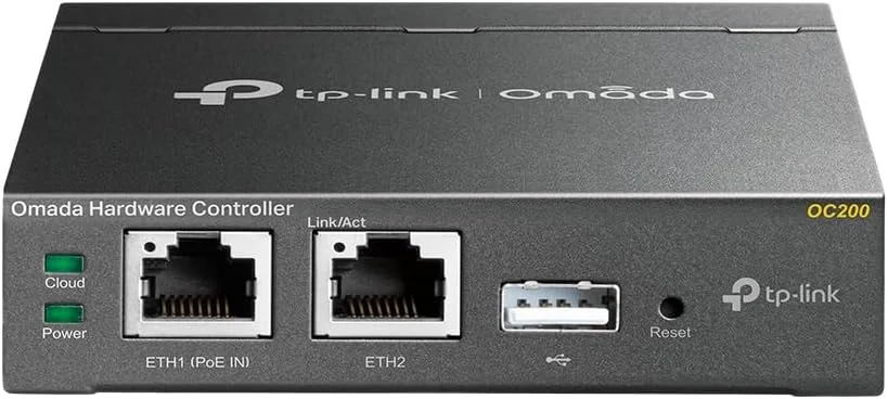 کنترلر سخت افزاری TP-Link OC200 Omada، یکپارچه SDN، دارای قابلیت PoE، مدیریت تا 100 دستگاه، نظارت و نگهداری آسان و هوشمند شبکه، دسترسی ابری و برنامه Omada