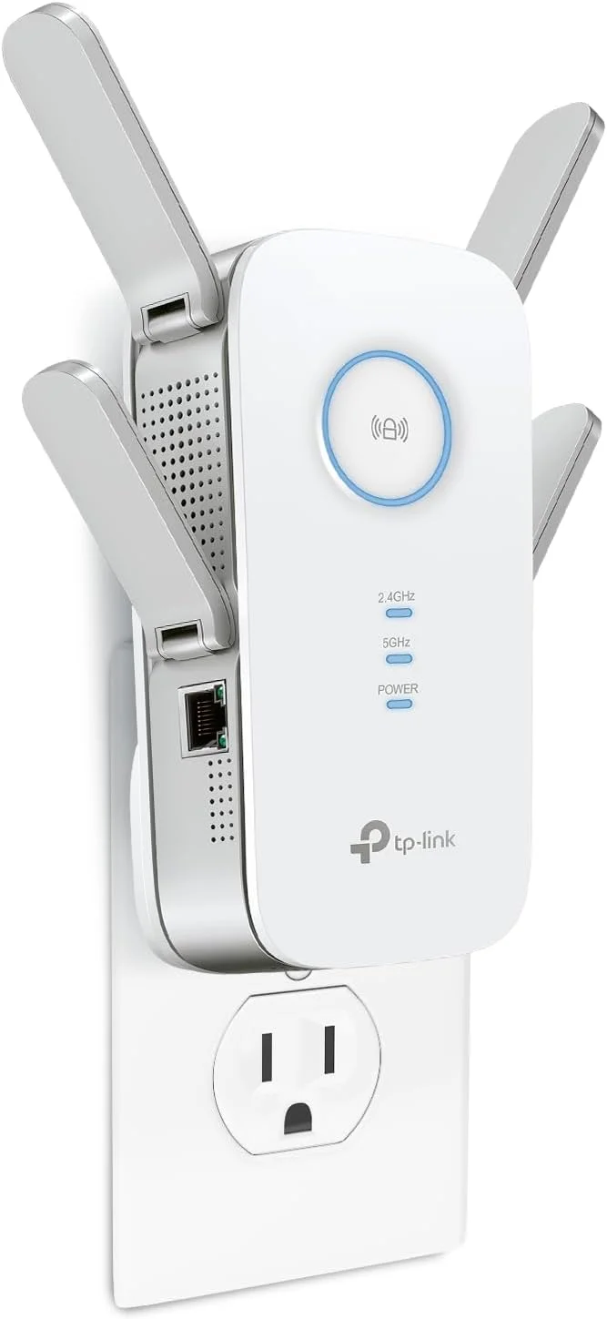 تقویت کننده وای فای TP-Link AC2600 (RE650)، تا 2600 مگابیت در ثانیه، تقویت کننده محدوده وای فای دو بانده، پورت گیگابیتی، تقویت کننده اینترنت، تکرار کننده، نقطه دسترسی، 4x4 MU-MIMO (نسخه امارات) تقویت کننده وای فای TP-Link AC2600 (RE650)، تا 2600 مگابیت در ثانیه، تقویت کننده محدوده وای فای دو بانده، پورت گیگابیتی، تقویت کننده اینترنت، تکرار کننده، نقطه دسترسی، 4x4 MU-MIMO (نسخه امارات)