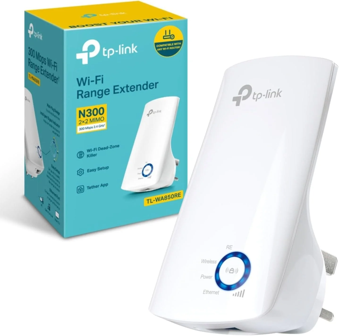 تقویت کننده محدوده وای فای جهانی 300Mbps تی پی-لینک مدل TL-WA850RE، پشتیبانی از پل اترنت، تکرار کننده تقویت کننده وای فای، سازگار با هر روتر وای فای تقویت کننده محدوده وای فای جهانی 300Mbps تی پی-لینک مدل TL-WA850RE، پشتیبانی از پل اترنت، تکرار کننده تقویت کننده وای فای، سازگار با هر روتر وای فای