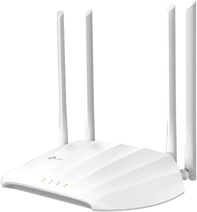اکسس پوینت گیگابیتی بی سیم TP-Link TL-WA1201 AC1200، بریج وای فای رومیزی، MU-MIMO و Beamforming، پشتیبانی از حالت های AP/Multi-SSID/Client/RE، 4 آنتن خارجی، PoE غیرفعال به همراه انژکتور PoE رایگان