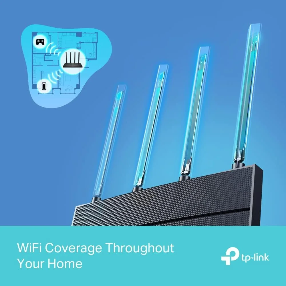 روتر گیگابیتی دو بانده TP-Link AX1500 Wi-Fi 6 – نسل جدید با سرعت تا 1.5 گیگابیت بر ثانیه | OFDMA و MU-MIMO، Beamforming برای پوشش بهبود یافته، افزایش عمر باتری با Target Wake Time (Archer AX12) روتر گیگابیتی دو بانده TP-Link AX1500 Wi-Fi 6 – نسل جدید با سرعت تا 1.5 گیگابیت بر ثانیه | OFDMA و MU-MIMO، Beamforming برای پوشش بهبود یافته، افزایش عمر باتری با Target Wake Time (Archer AX12)