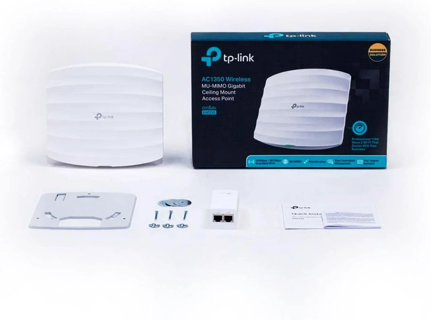 اکسس پوینت وایرلس دو بانده TP-Link EAP225 (دو بانده 1350 مگابیت بر ثانیه، 802.3af/at PoE، Omada SDN، مدیریت مرکزی، WLAN مش حرفه ای، مناسب برای نصب روی دیوار و سقف) سفید اکسس پوینت وایرلس دو بانده TP-Link EAP225 (دو بانده 1350 مگابیت بر ثانیه، 802.3af/at PoE، Omada SDN، مدیریت مرکزی، WLAN مش حرفه ای، مناسب برای نصب روی دیوار و سقف) سفید