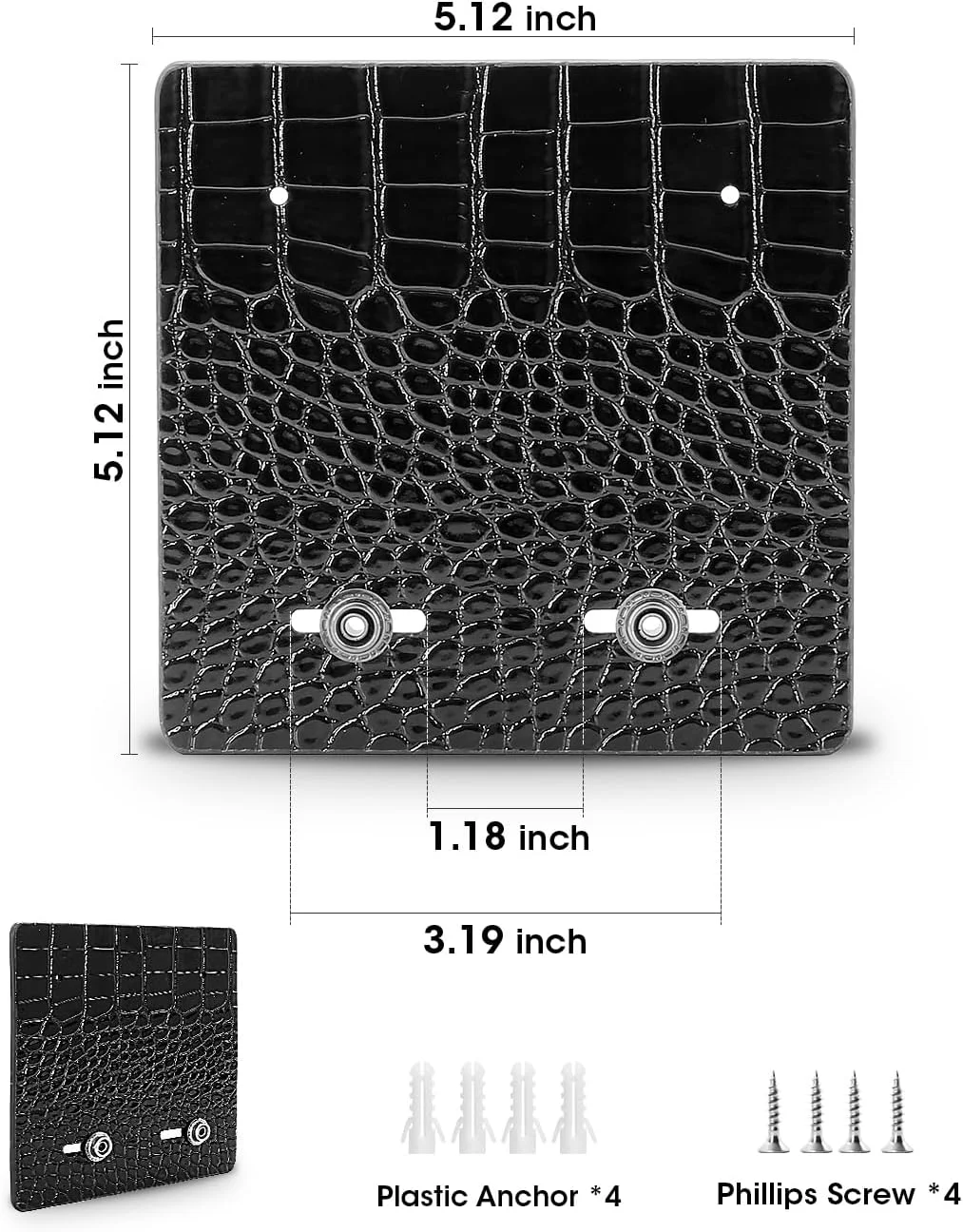 آویز دیواری کمربند قهرمانی کشتی آزنوم، آویز دیواری چرمی اصل، استند نمایش کمربند عنوان کشتی - دو عددی (مشکی)