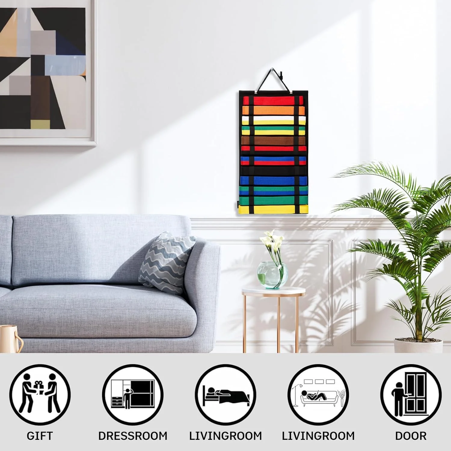 نگهدارنده کمربند هنرهای رزمی Trywise، نمایشگر آویز کمربند کاراته، مناسب برای مربیان، هنرجویان و علاقه مندان تکواندو نگهدارنده کمربند هنرهای رزمی Trywise، نمایشگر آویز کمربند کاراته، مناسب برای مربیان، هنرجویان و علاقه مندان تکواندو