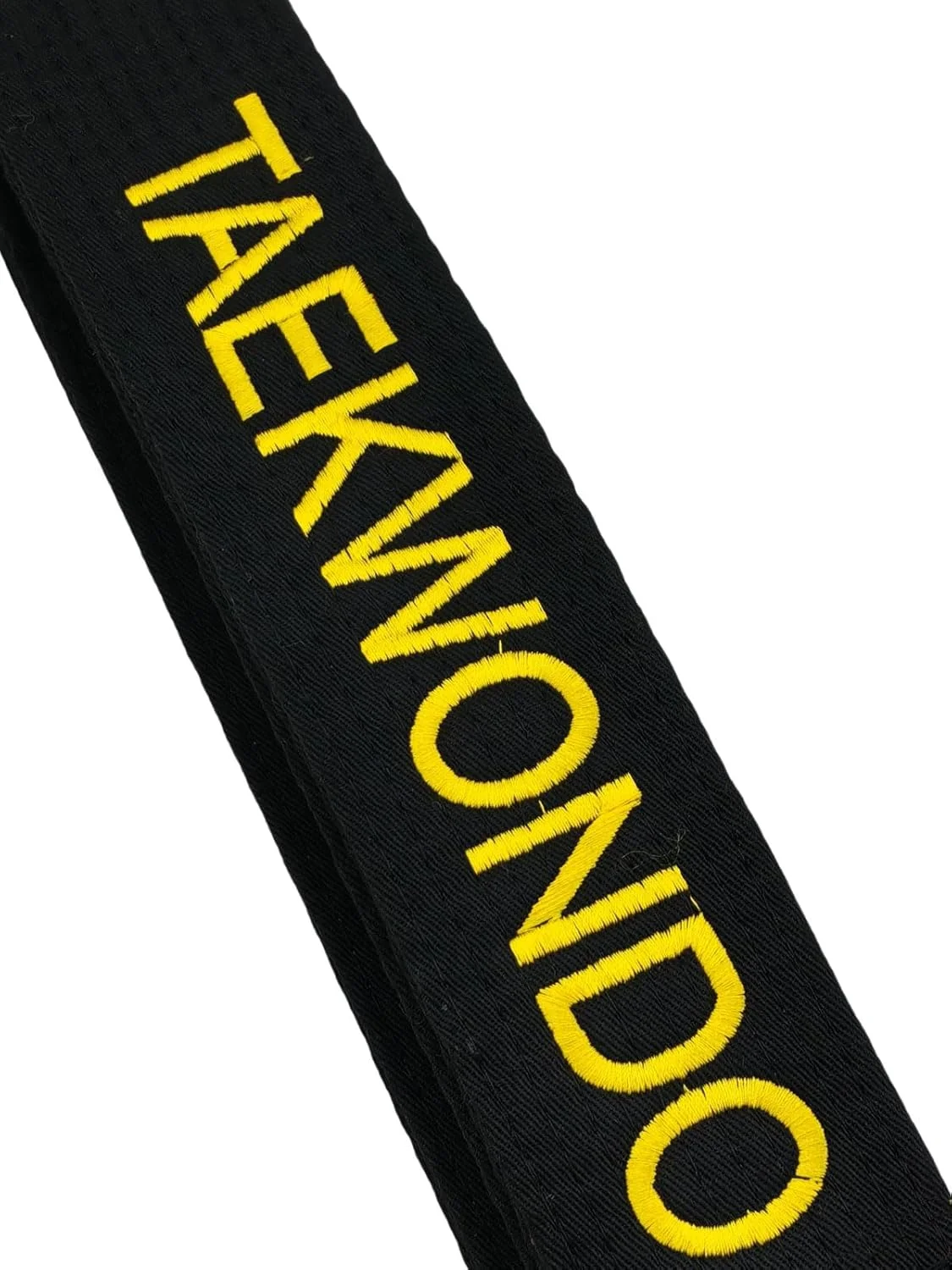 کمربند مشکی تکواندو با گلدوزی طلایی، عرض 5 سانتی متر، مناسب باشگاه های ورزشی، مربیان و بزرگسالان، جنس پلی استر و پنبه، با قابلیت درج نام و دان کمربند مشکی تکواندو با گلدوزی طلایی، عرض 5 سانتی متر، مناسب باشگاه های ورزشی، مربیان و بزرگسالان، جنس پلی استر و پنبه، با قابلیت درج نام و دان