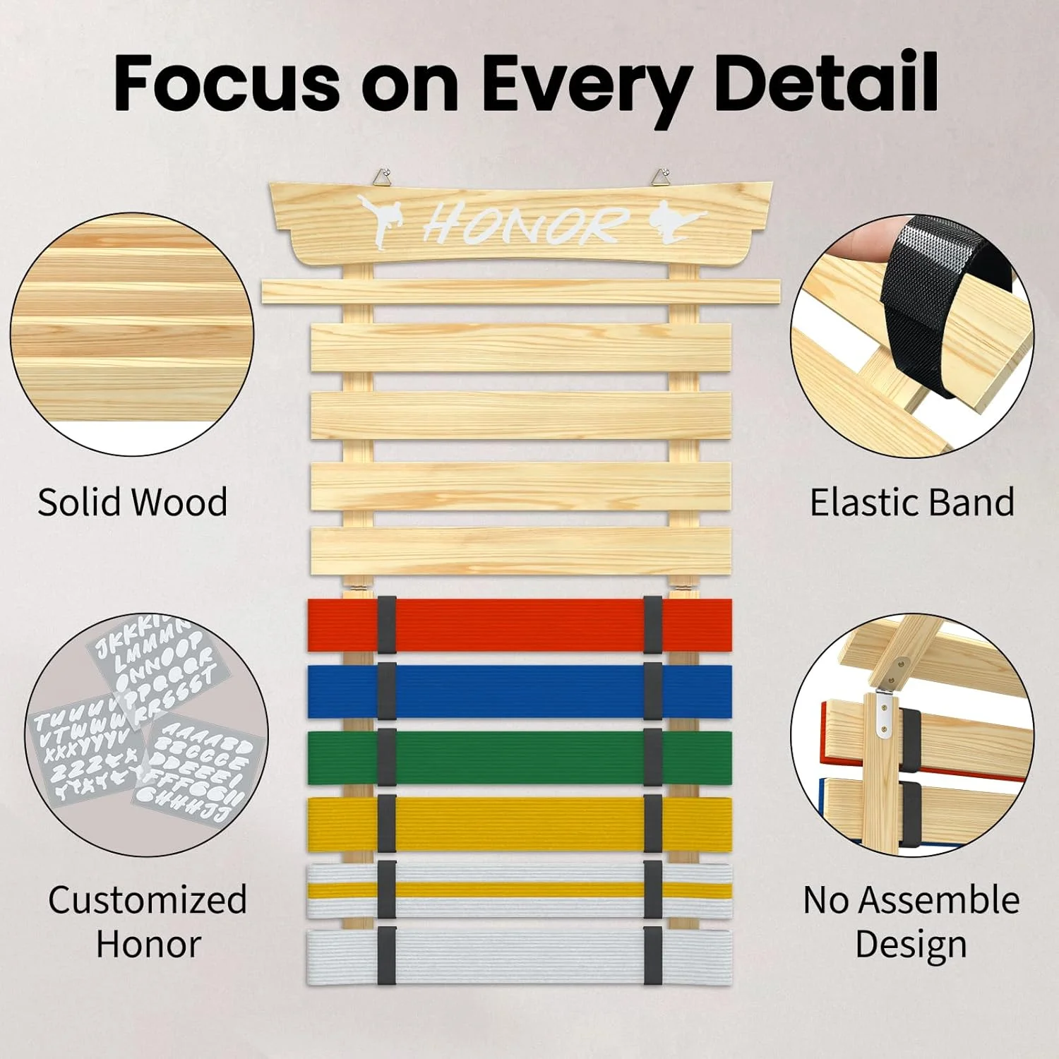 استند نمایش کمربند کاراته با ظرفیت ۱۰ کمربند، استند چوبی کمربند تکواندو بدون نیاز به مونتاژ، هدیه کاراته برای کودکان و بزرگسالان، رنگ طبیعی استند نمایش کمربند کاراته با ظرفیت ۱۰ کمربند، استند چوبی کمربند تکواندو بدون نیاز به مونتاژ، هدیه کاراته برای کودکان و بزرگسالان، رنگ طبیعی