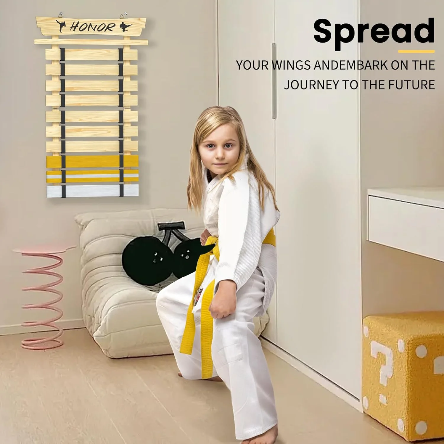 استند نمایش کمربند کاراته با ظرفیت 10 کمربند، استند چوبی کمربند تکواندو بدون نیاز به مونتاژ، هدیه کاراته برای کودکان و بزرگسالان، رنگ طبیعی استند نمایش کمربند کاراته با ظرفیت 10 کمربند، استند چوبی کمربند تکواندو بدون نیاز به مونتاژ، هدیه کاراته برای کودکان و بزرگسالان، رنگ طبیعی