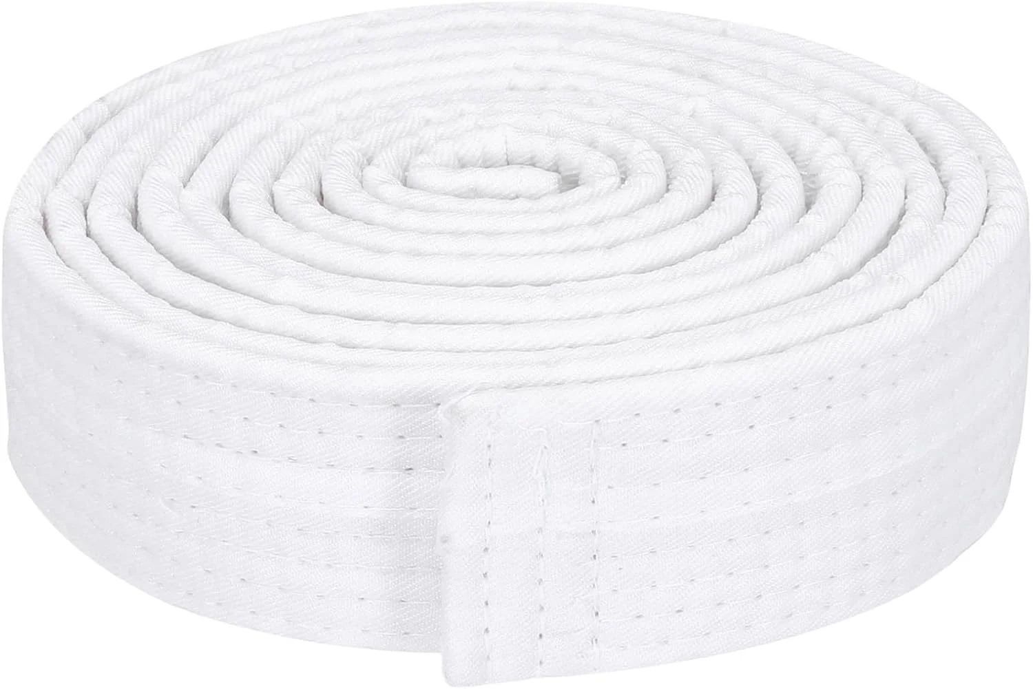 کمربند رنگی تکواندو، 1.5 اینچ در 2.6 متر، کمربند هنرهای رزمی جودو کاراته پلی استر برای تمرین مربیگری، سفید